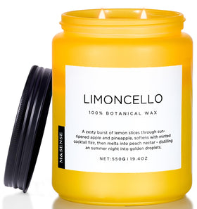 M&SENSE Limocello candle full view, ideal for home decor