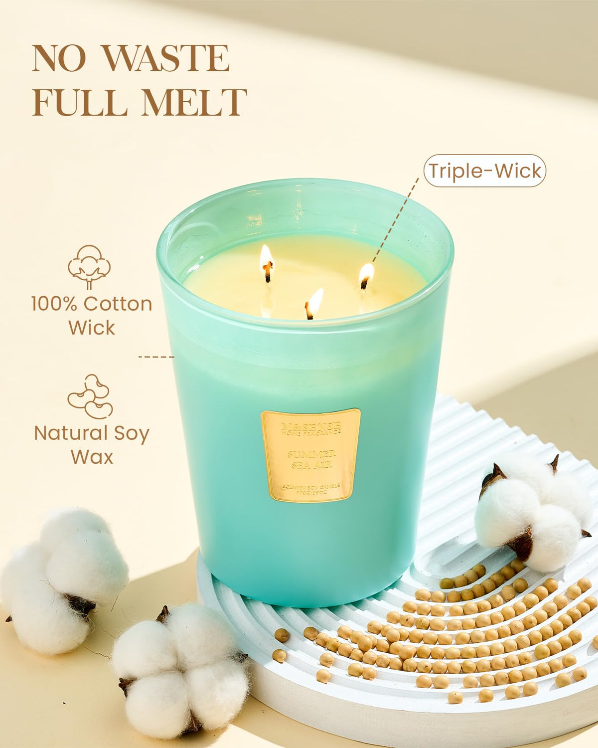M&SENSE natural wax blend image highlighting eco-friendly formula