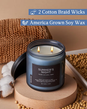 MSENSE Summers Night wicks highlight even burning and reduced soot.