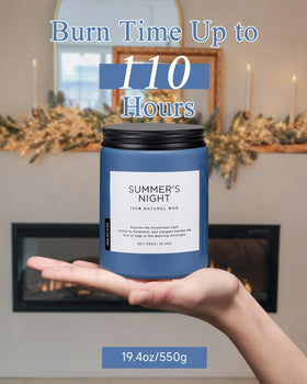 MSENSE Summers Night soy-wax burn — vegan formula for a clean home burn.
