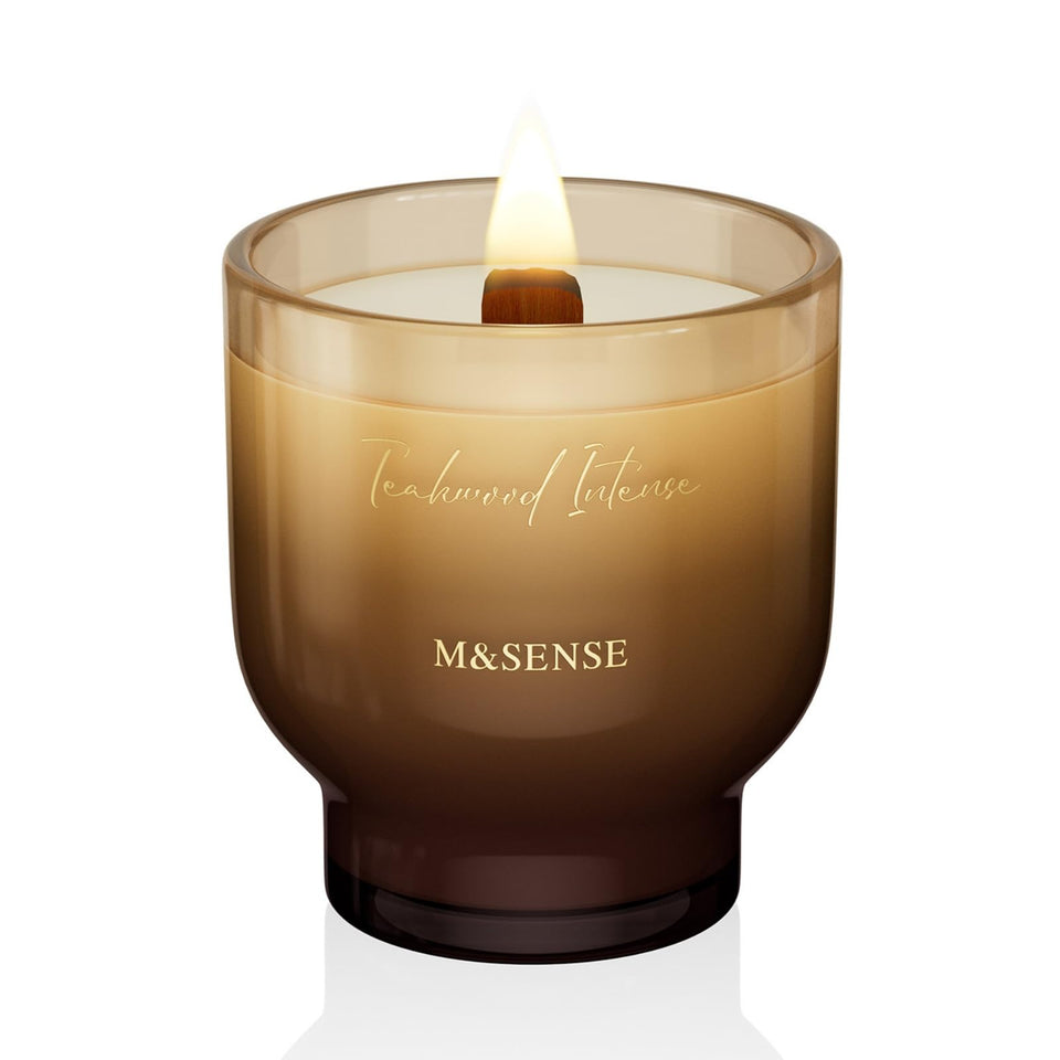 M&SENSE teakwood intense jar fills living spaces with a warm aroma