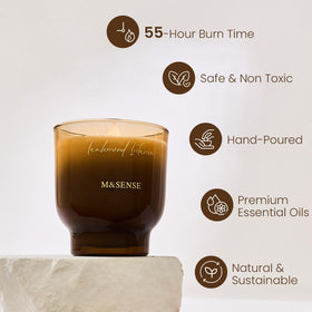 M&SENSE wooden wick crackle enhances ambience during cozy evenings