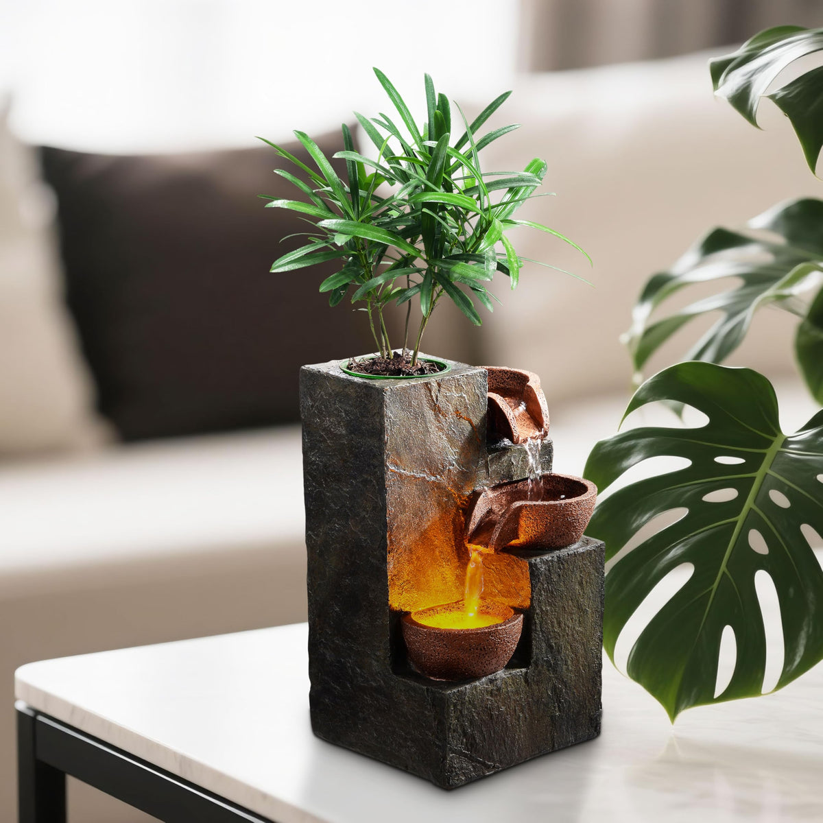 MSEONWXI fountain showcasing gentle water flow for relaxation