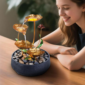 MSEONWXI table top fountain presented as a gift ready decor piece