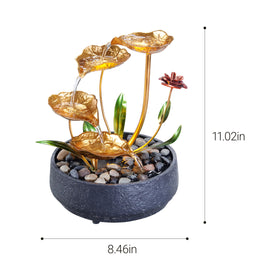 MSEONWXI tabletop fountain with built in pump and LED light