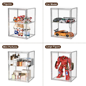 MSHOMELY display case interior view with figures demonstrating organized display space.