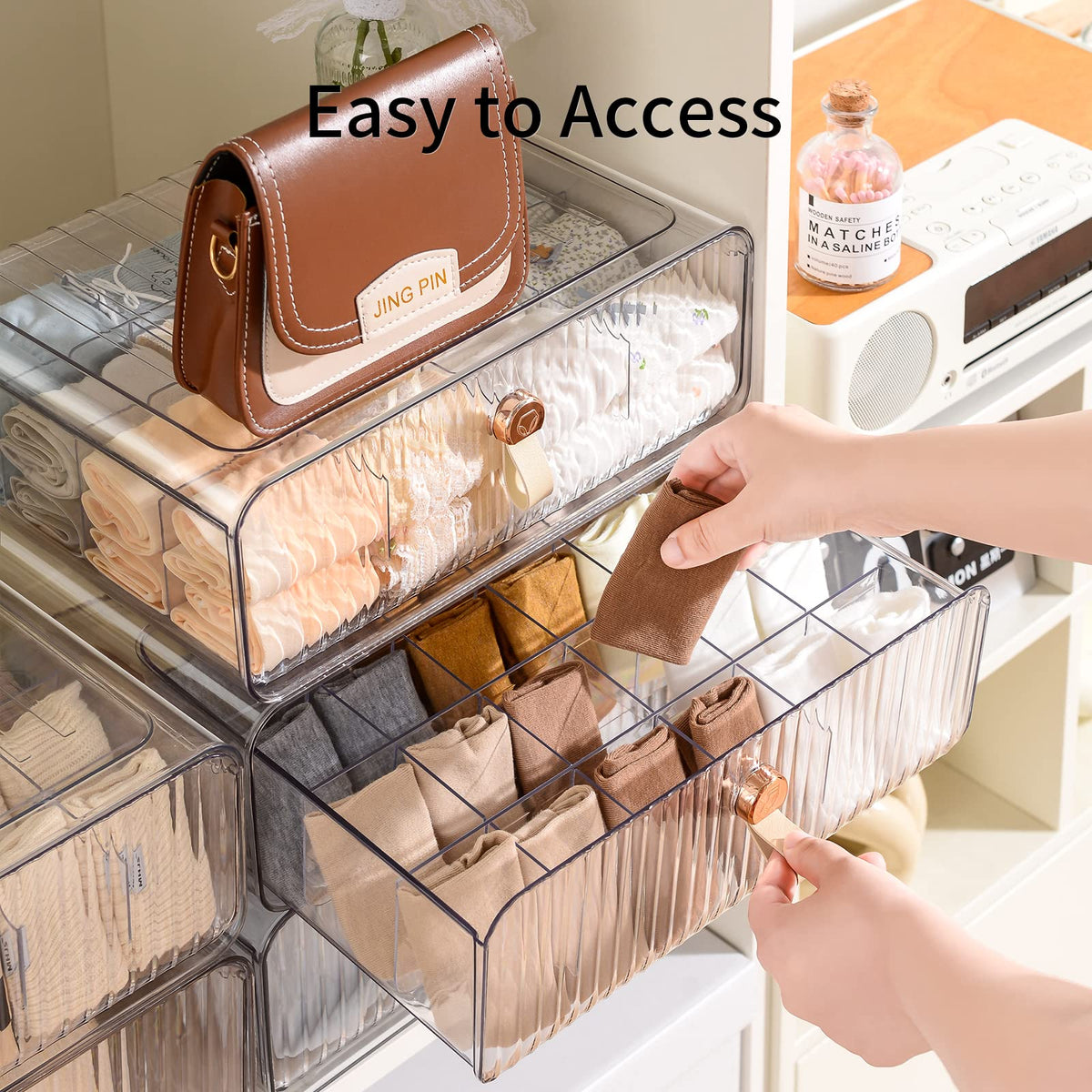 MSHOMELY clear PET BPA-free material for safe storage.
