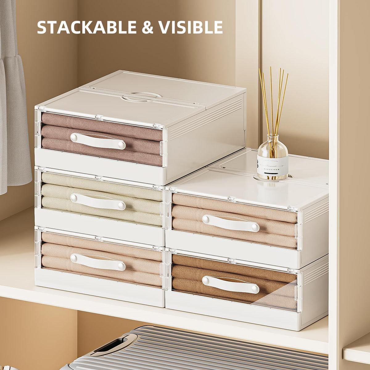 MSHOMELY clear window sides facilitate quick retrieval of linens.