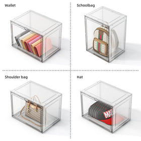 MSHOMELY closet storage bin for purses in white enables organized wardrobe.