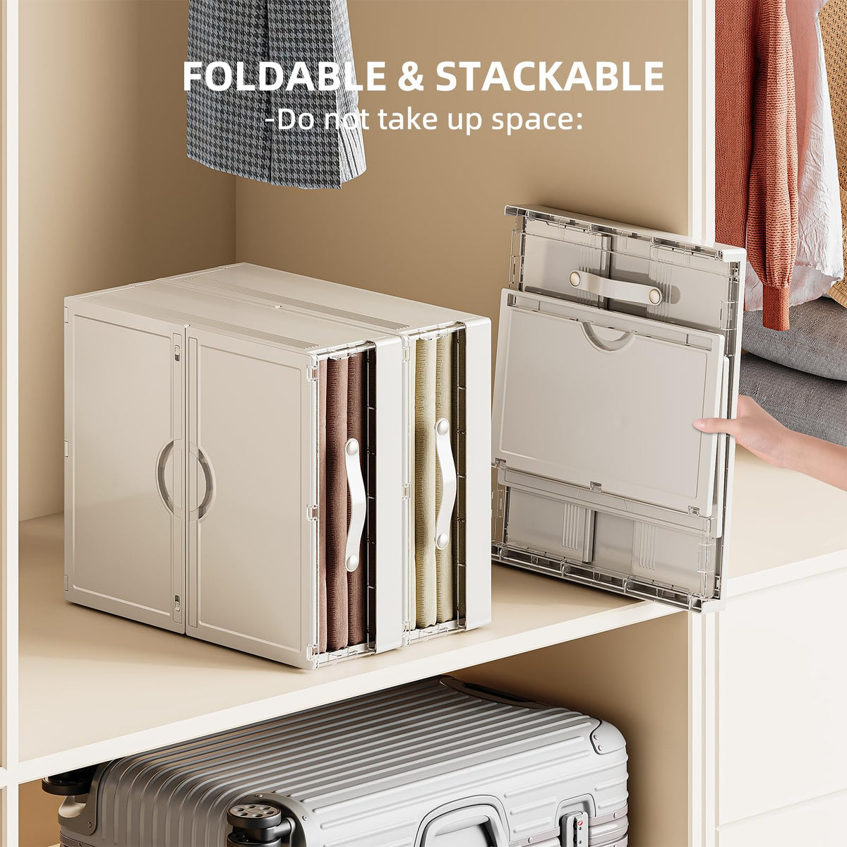 MSHOMELY large-capacity storage holds queen or king linens and blankets.