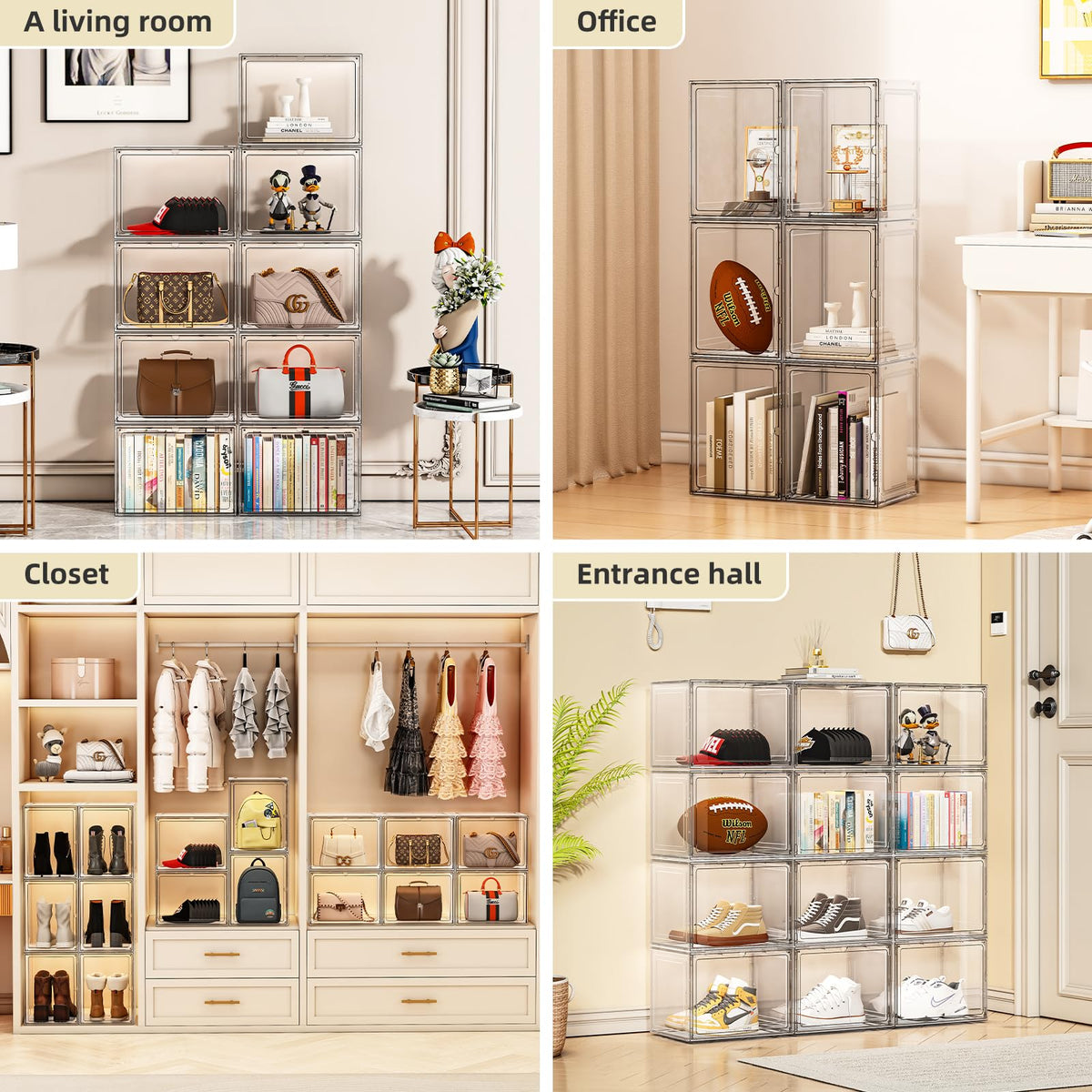 MSHOMELY magnetic-door purse organizer in white keeps contents secure and accessible.