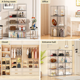 MSHOMELY magnetic-door purse organizer in white keeps contents secure and accessible.