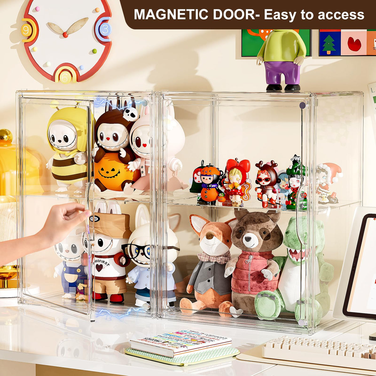 MSHOMELY reinforced base supports up to 22 lbs for sturdy display.