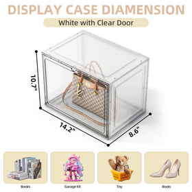 MSHOMELY stackable purse organizer setup in closet for vertical storage.