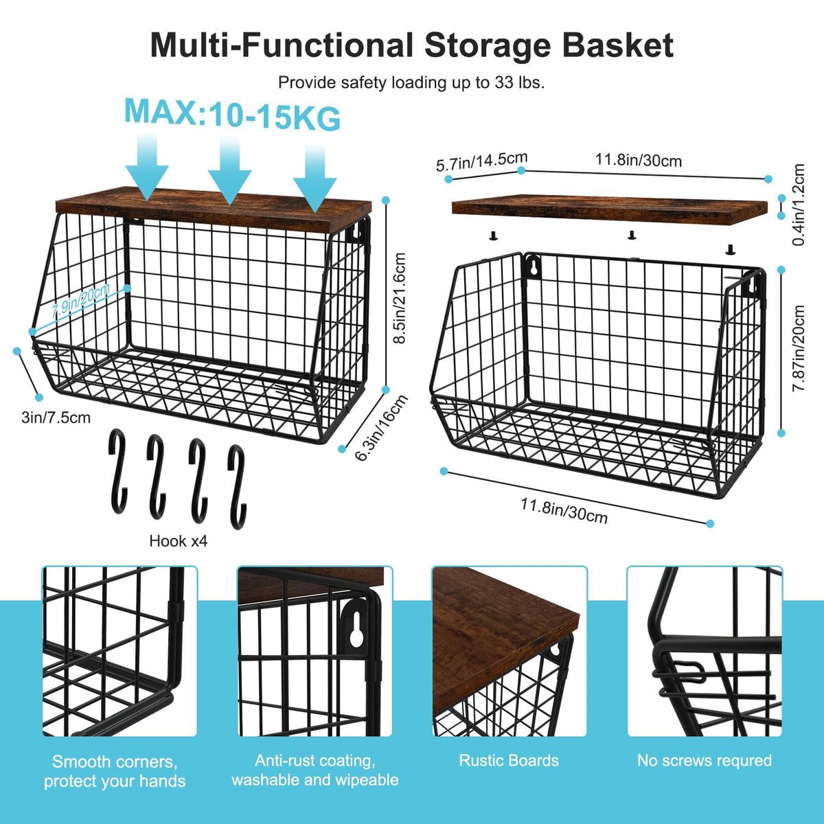 MSJGA storage basket holding towels and cleaning supplies