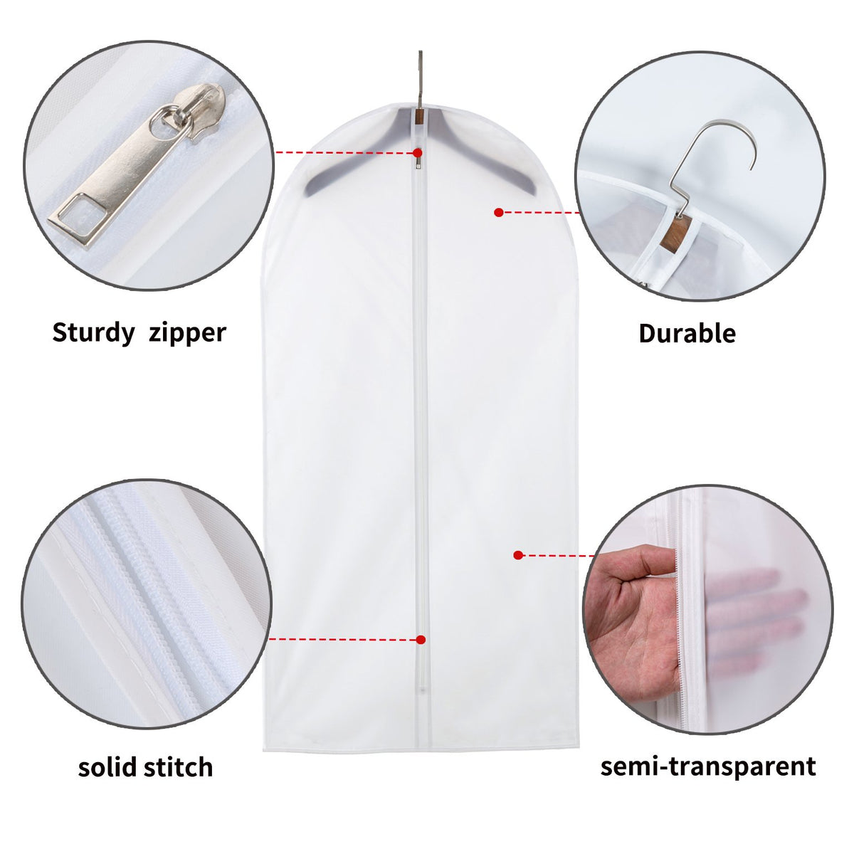 MsKitchen translucent material highlight shows clear view of clothes without opening.