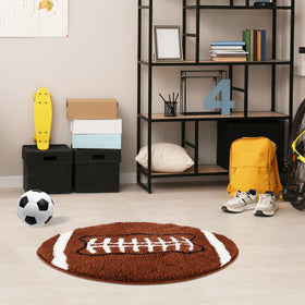 MSYA bedroom decor rug adds vibrant sport flair to a kid's space