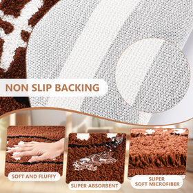 MSYA soft microfiber football rug feels cozy under feet during play