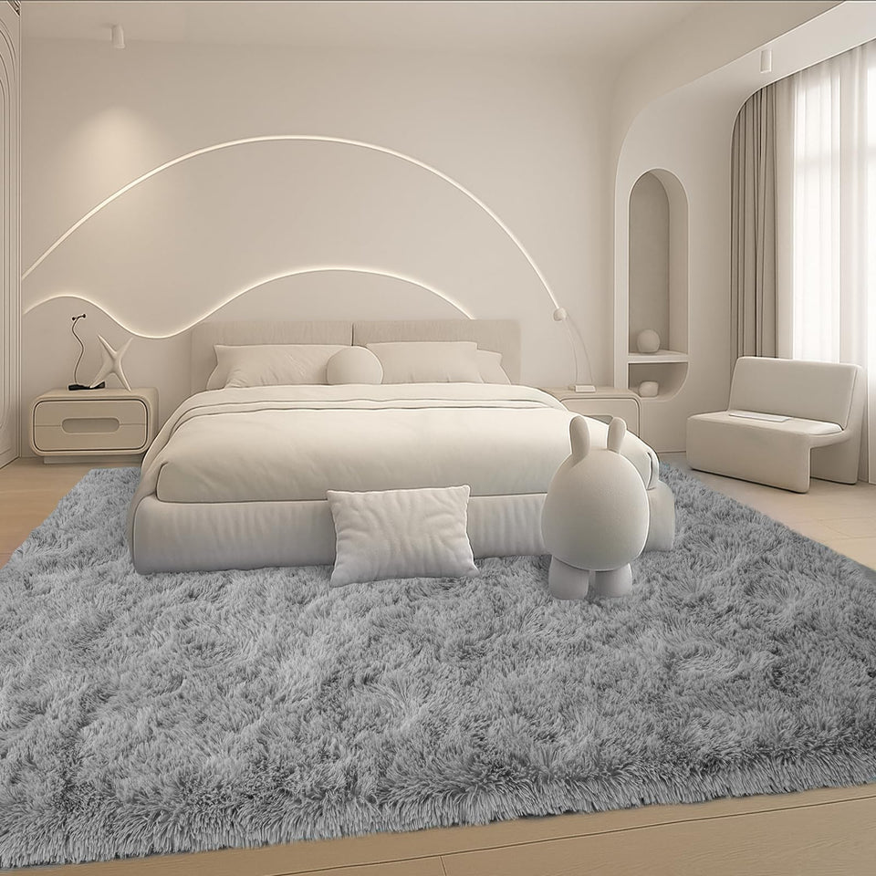 Mtandyx 8x10 gray plush area rug adds cozy style to living spaces
