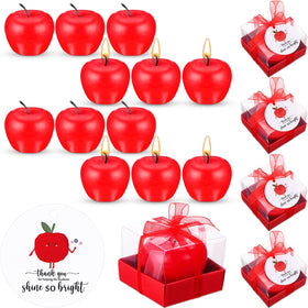 MTLEE apple-shaped candle pack for teachers gifts and cozy classroom ambiance