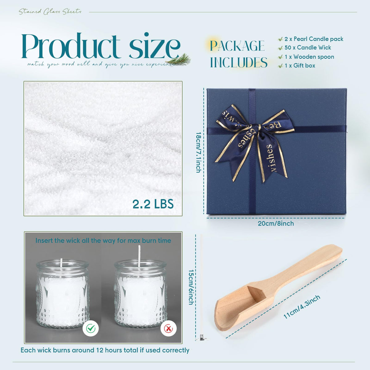 MTLEE Pearled Candle Gift Box: elegant presentation for gifting.