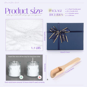 MTLEE Lavender scented pearled candle creates a calm, inviting aroma.