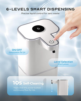 MTYGK foam dispenser dispensing view emphasizes fast activation.