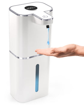 MTYGK automatic soap dispenser front view showcasing touchless hygiene in action.