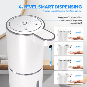 MTYGK dispenser side view shows compact footprint for countertops.