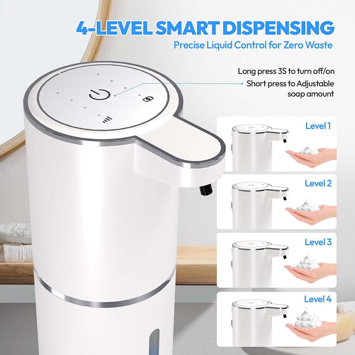 MTYGK infrared sensor foam dispenser with 0.25s quick foam for hygiene