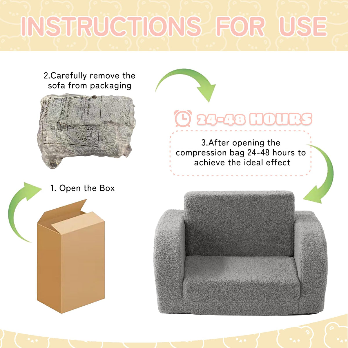 MuaMelop Toddler Couch standard size suitable for early learners