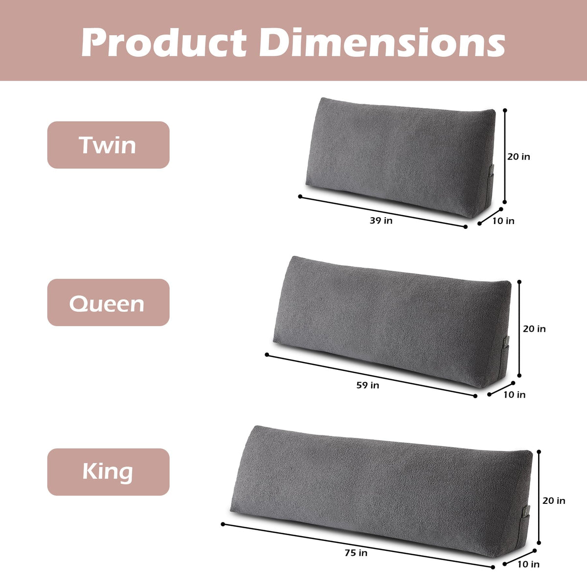 MuaMelop triangle bed wedge pillow highlights a comfortable incline for lounging