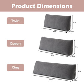 MuaMelop triangle bed wedge pillow highlights a comfortable incline for lounging