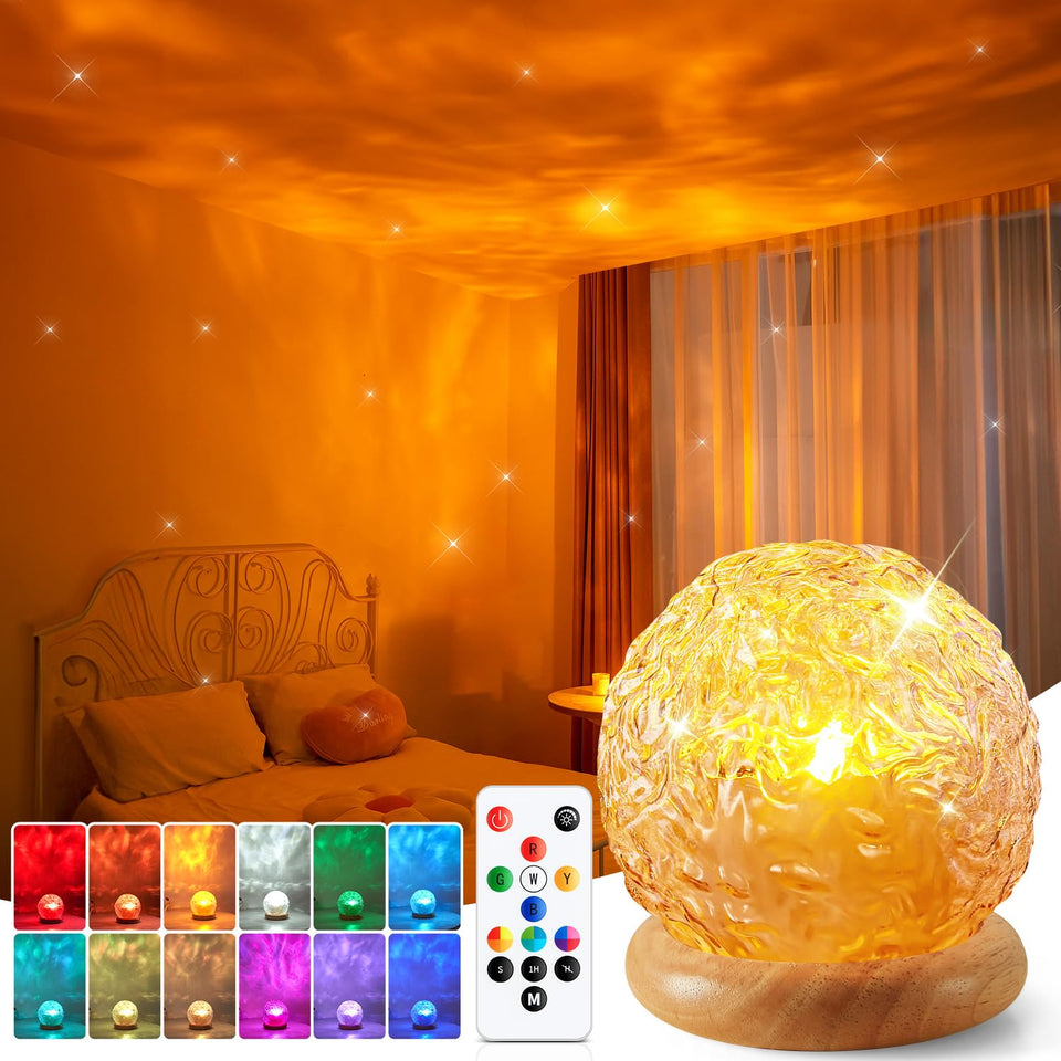 Mubarek ambient-lighting 3in1 crystal globe creates soothing mood across rooms.