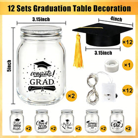 MUDEREK printed-design graduation jar adds inspirational decor to photos and tabletops.