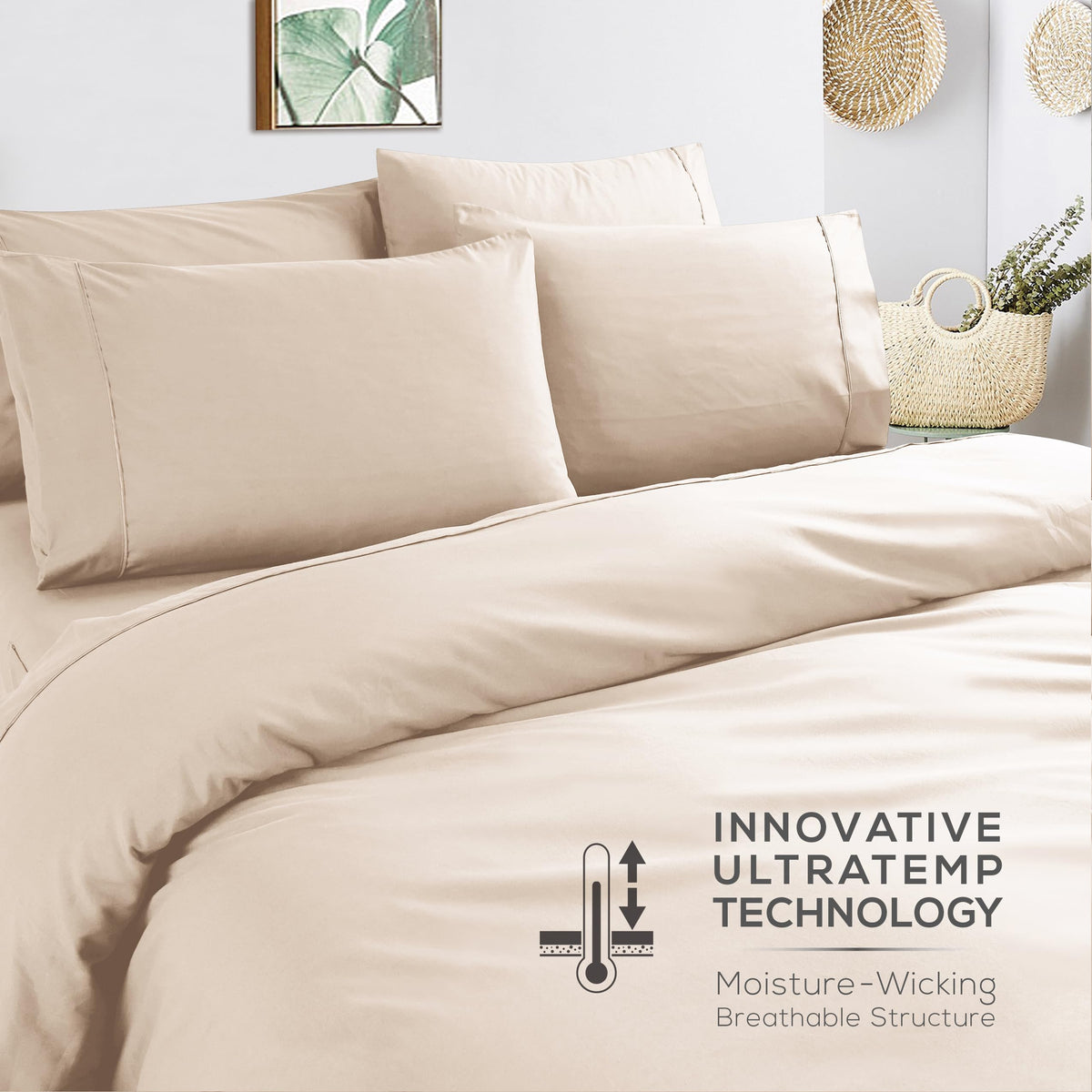 Mueller Home hypoallergenic, easy-care sheets suitable for sensitive skin
