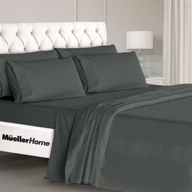 Mueller Home Ultratemp care guide shows machine wash cold and tumble dry low
