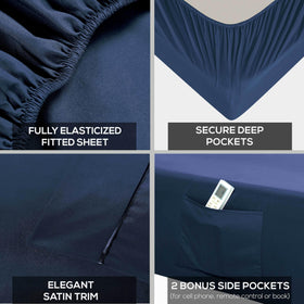 Mueller Home Ultratemp deep-pocket sheet on mattress demonstrates secure fit
