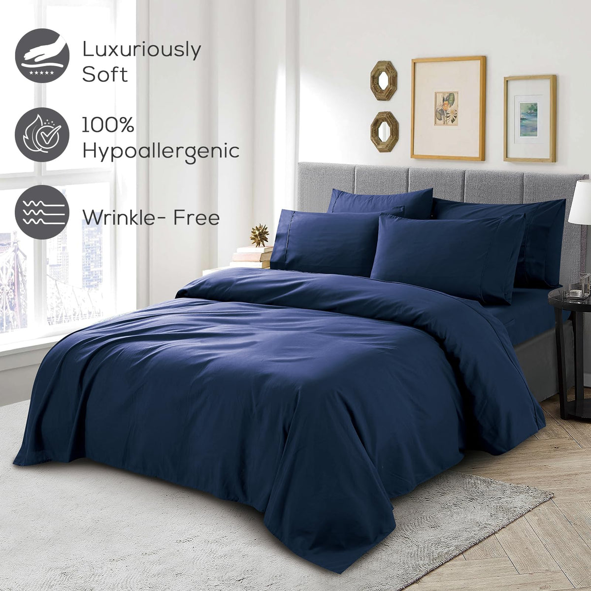 Mueller Home UltraTemp king pillowcase-3 showing wrinkle-resistant, soft surface.