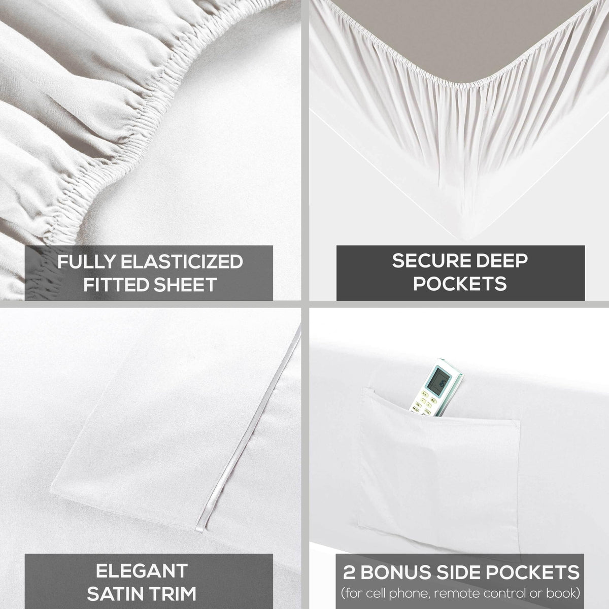 Mueller Home Ultratemp king pillowcases soft texture reduces friction for gentle sleep.