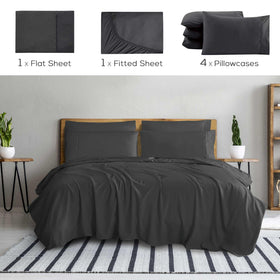 Mueller Home Ultratemp fitted sheet stretches to 16 inches for a secure fit