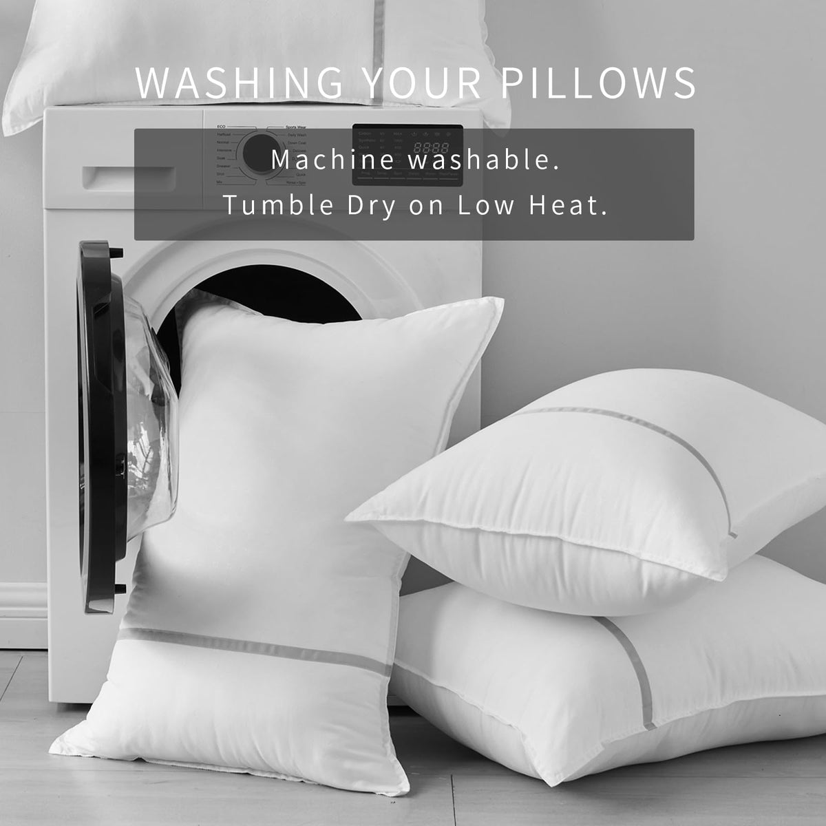 MUFEW bed pillow set 2 soft-to-supportive balance ideal for side and back sleepers