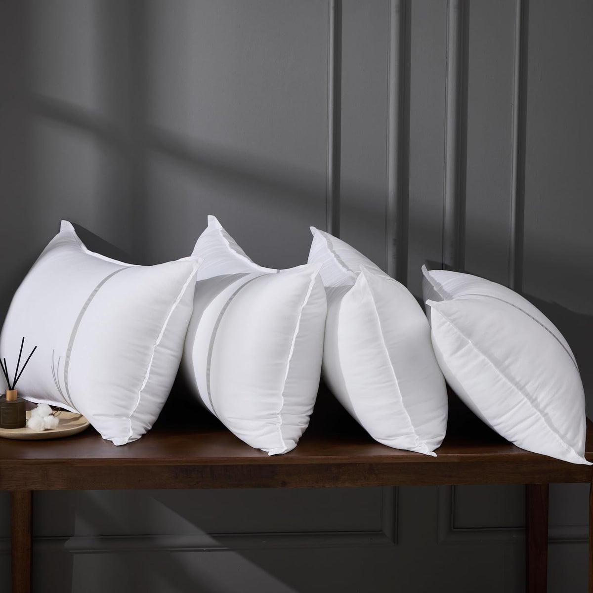 MUFEW bed pillows queen set 4 with true-to-size dimensions for even support.