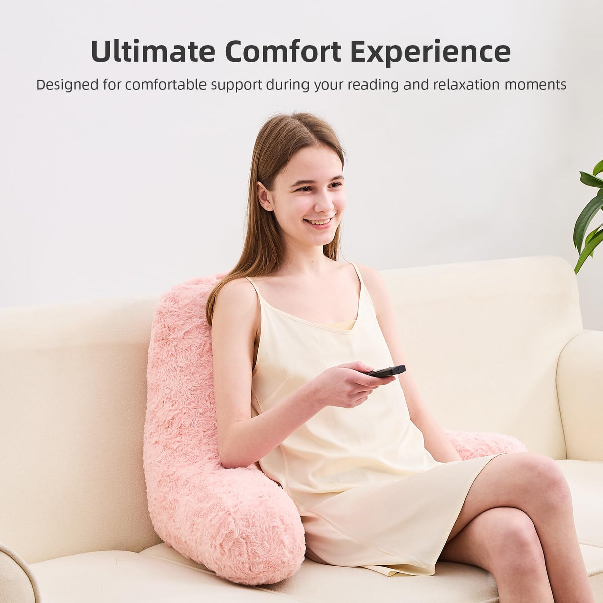 MUFEW back pillow with arm supports for ergonomic lounging