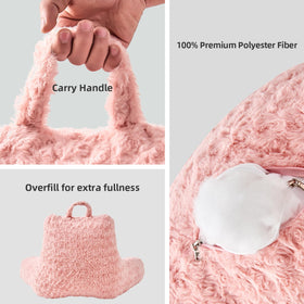 MUFEW portable backrest with carry handle for room-to-room use
