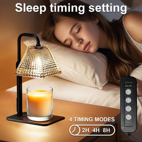 MUJTEO candle warmer lamp with timer for safe unattended use.