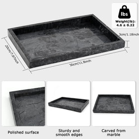 MULWR marble tray showcases perfumes and skincare with elegant, easy cleaning.