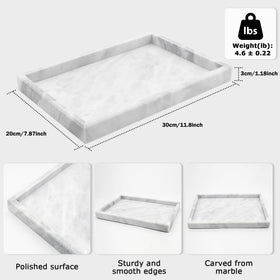 MULWR marble tray on kitchen counter elevates decor and accessibility.