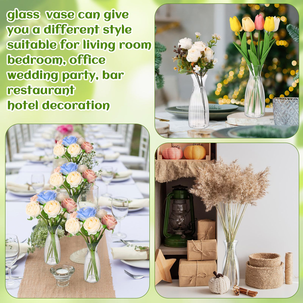 Mumufy 24-pack versatile vase option for events and home.