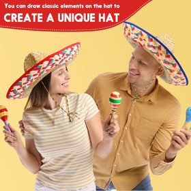 Mumufy sombrero with chin strap keeps the hat secure during lively celebrations